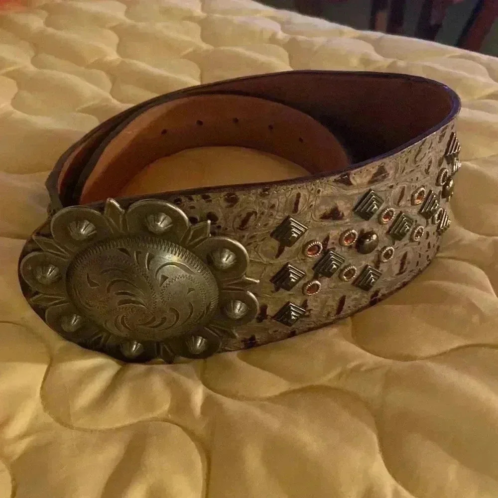 Country thunder festival rodeo Authentic Arohoe Belt Swarovski crystals Western - Picture 6 of 10